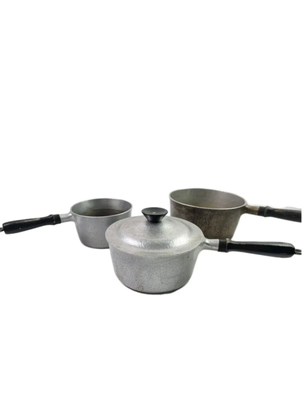 Vintage Lot Of 3 Hammer Craft Hammered Aluminum Pots